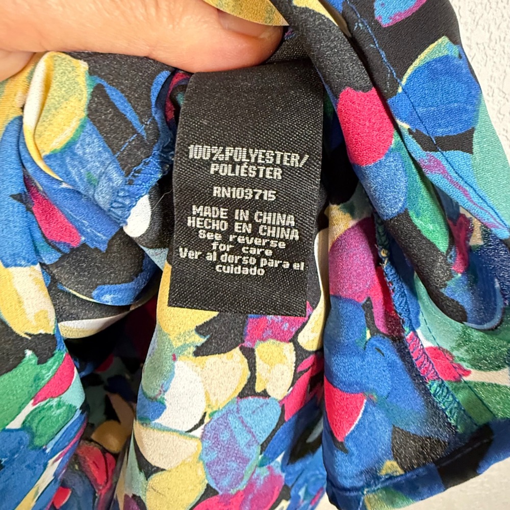 Zac & Rachel Multicolor Floral Sleeveless Blouse Top - Medium - Picture 3 of 5